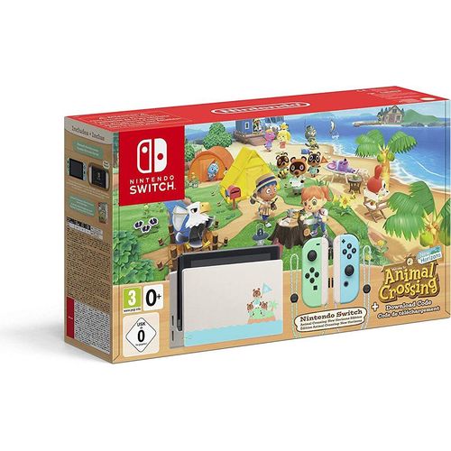 Nintendo Switch Konsole im Animal Crossing New Horizons Design inklusive Animal Crossing New Horizons