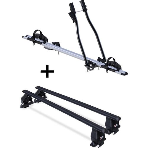 Fahrradträger SAGITTAR + Dachträger Menabo Tema Stahl kompatibel mit Chevrolet Matiz 2001-2005