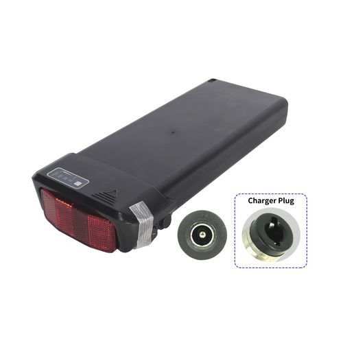 Heckträger Elektrofahrradbatterie Li-Ion 36V - 11,6Ah mit Reflektor