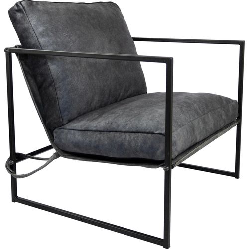 Sessel Designer Metallrahmen Extragroß Outdoor/Indoor Gartenstuhl Wohnzimmer Möbel Relax Sonnenliege Terrassen Abnehmbare Anthrazite 80 x 78 x 70 cm
