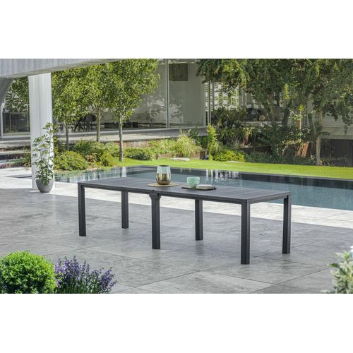 Gartentisch in Graphitfarbe - Holzdekor - ALLIBERT BY KETER modular - 8 - 10 Personen - JULIE
