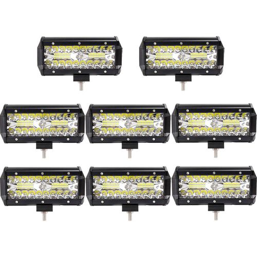 8X 120W LED Arbeitsscheinwerfer Bar,Greenmigo IP67 Zusatzscheinwerfer Arbeitslicht LED Scheinwerfer Arbeitsleuchte