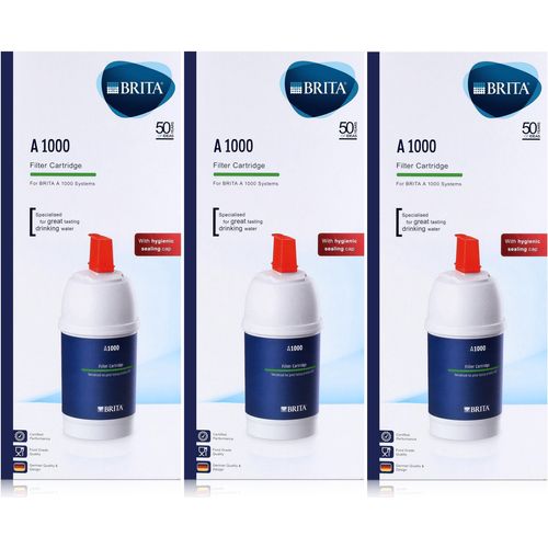 BRITA Filterkartusche A1000 Schützt Haushaltsgeräte vor Verkalkung (3er Pack)