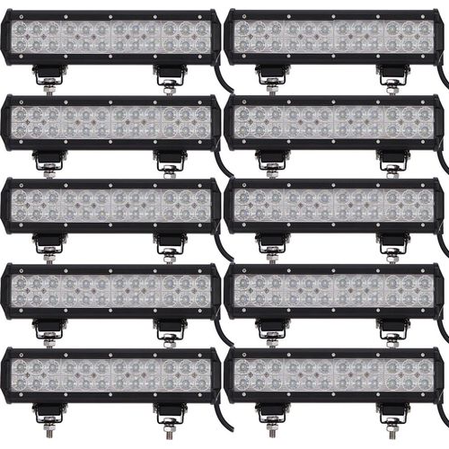Greenmigo 10X 72W LED Arbeitsscheinwerfer weiß 12V 24V Flutlicht Reflektor Work Light Bar Scheinwerfer Arbeitslicht Offroad Arbeitslampe für Traktor