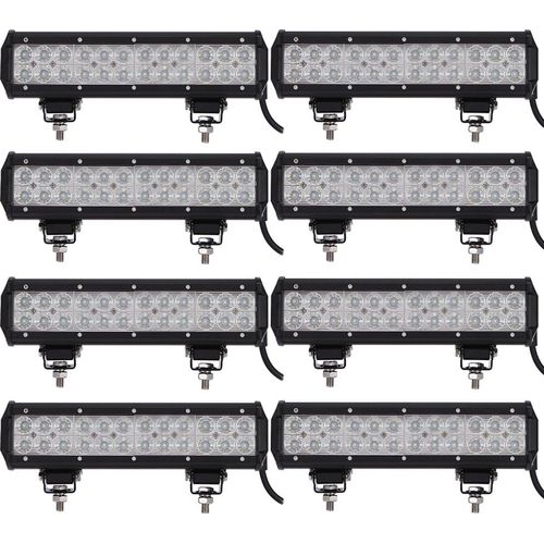 Greenmigo 8X 72W LED Arbeitsscheinwerfer weiß 12V 24V Flutlicht Reflektor Work Light Bar Scheinwerfer Arbeitslicht Offroad Arbeitslampe für Traktor