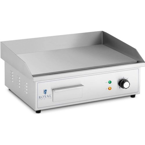 Royal Catering Elektro Grillplatte - 530 x 350 mm - - glatt - 3000 W