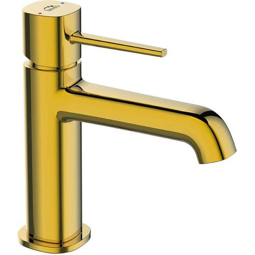 Design Waschtischtischarmatur stehend mit Stöpsel Gold