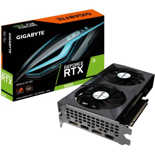Gigabyte GeForce RTX 3050 EAGLE OC 8G - GeForce RTX 3050 - 8 GB - GDDR6 - 128 Bit - 7680 x 4320 Pixel - PCI Express 4.0
