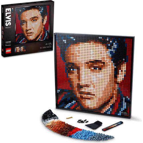 LEGO 31204 Art Elvis Presley – „The King“ DIY-Poster, Wand-Dekoration, Kunstbild, Bastelset für Erwachsene, Wandkunst, Haus-Deko, Geschenk