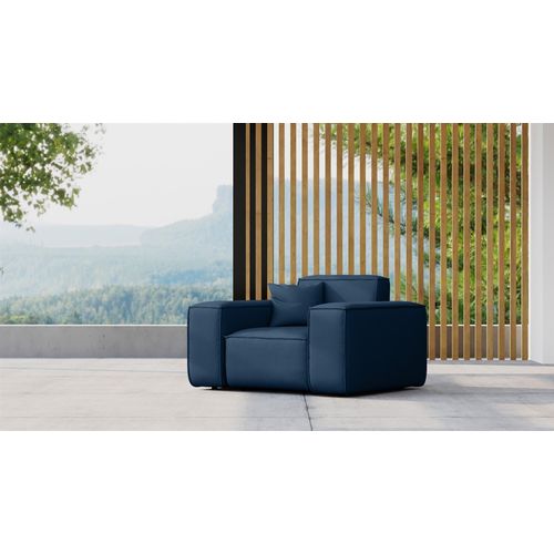 Gartensessel Sessel Loungsessel SUMMER wetterfester Stoff NXL Dunkelblau