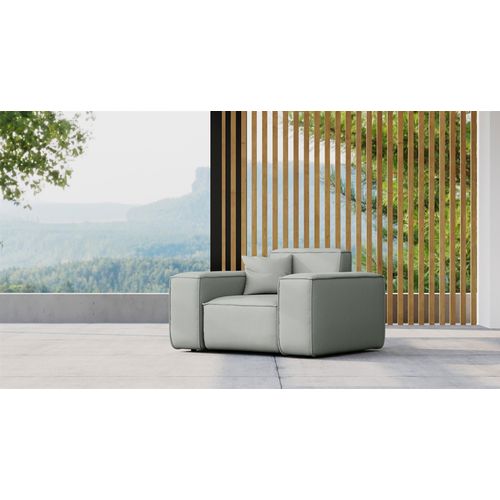 Gartensessel Sessel Loungsessel SUMMER wetterfester Stoff NXL Hellgrau