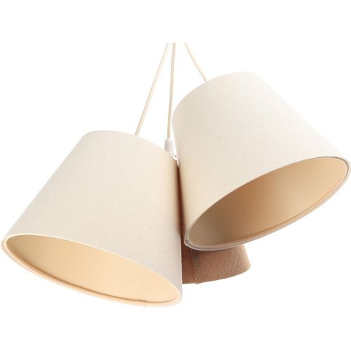 Hängeleuchte Boho weiss beige, creme 3XE27/60w H:100cm Ø:25cm dimmbar