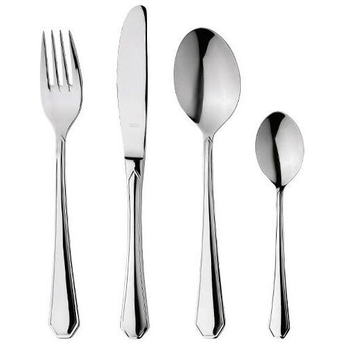 Voldo 36-tlg. Steak & Menü Besteck Set MAILAND 18/10 Edelstahl edel klassisch Linien Dekor - 102-516 - 6 Personen