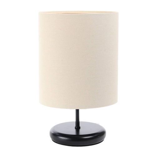 Tischleuchte Boho schwarz beige, creme 1XE27/60w H:32cm Ø:20cm