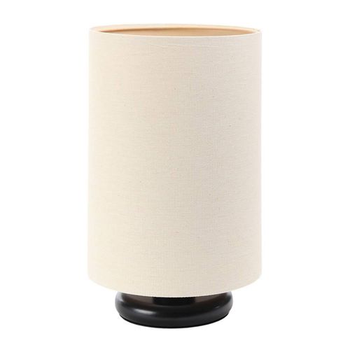 Tischleuchte Boho schwarz beige, creme 1XE27/60w H:34cm Ø:20cm