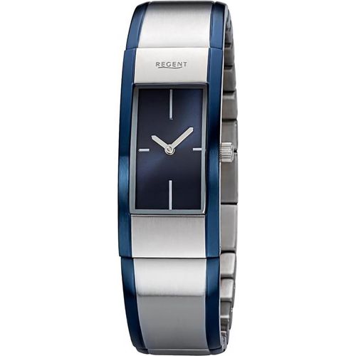 Regent Metallband Damen Uhr GM-2102 Armbanduhr Quarz blau silber Metallarmband D2URGM2102