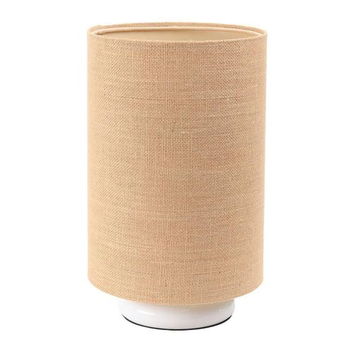 Tischleuchte Boho weiss beige, creme 1XE27/60w H:34cm Ø:20cm