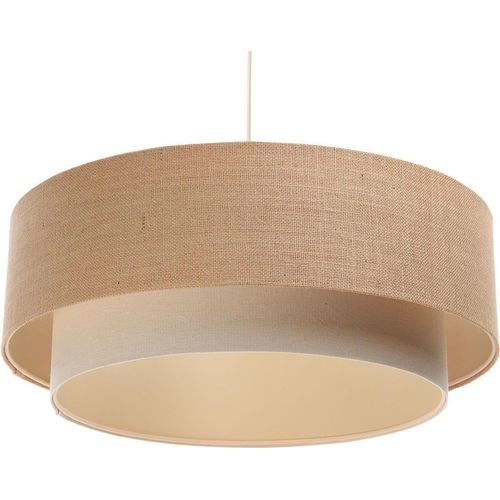 Hängeleuchte Boho weiss beige, creme 1XE27/60w H:102cm Ø:40cm dimmbar
