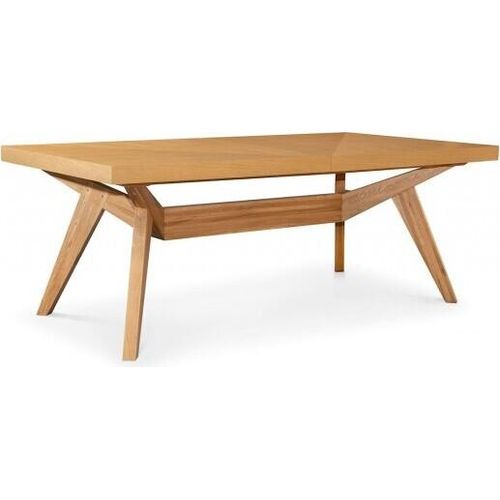 PAWS MOBEL Esstisch Borneo 100X200 Ausziehbar Auf 300Cm, Holz, Furniert, Modern, Für 10 Personen natürliche Eichen farbe