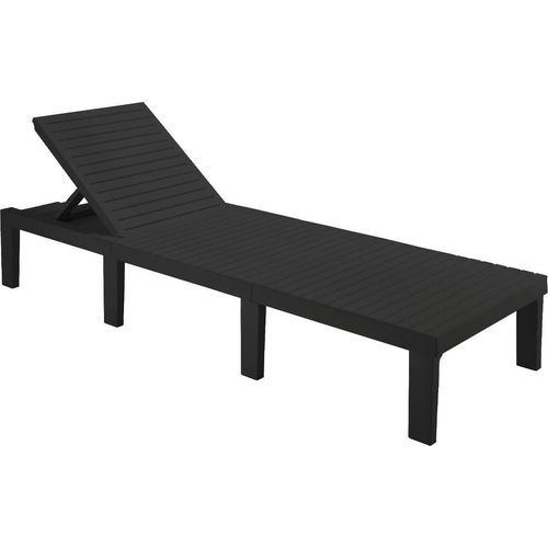Sonnenliege Caserta, Verstellbarer Gartenliegestuhl, Außenbett, 100% Italy, 195x65h78 cm, Anthrazit
