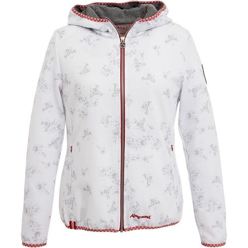 Kapuzenjacke FRÜHMESSER mit Blumenmuster und Hirschmotiv mit Strasssteinen