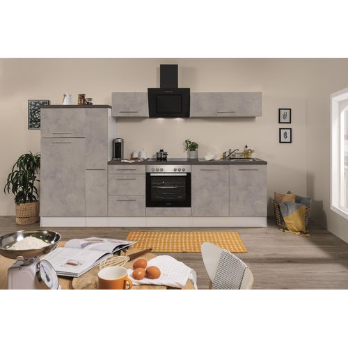 Küche Küchenzeile Küchenblock Beton Amanda 300 cm Respekta Premium