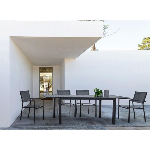 Gartenstuhl Hilde Aluminium Stapelbar Anthrazit