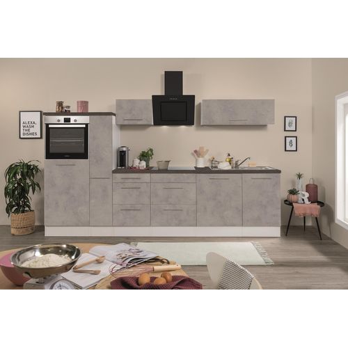Küche Küchenzeile Küchenblock Beton Amanda 310 cm Respekta Premium