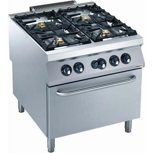 Pro 900 Gasherd 4 Br. Mit Gasbackofen