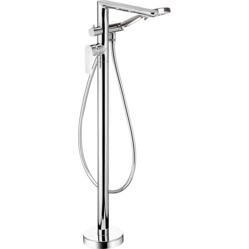 Wannenarmatur, freistehend, mit Duschset Chrom
