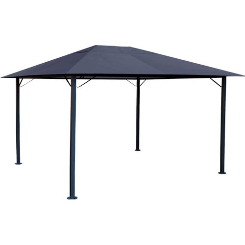 Metall Garten Pavillon Nizza 3x4m Grau RAL 7012