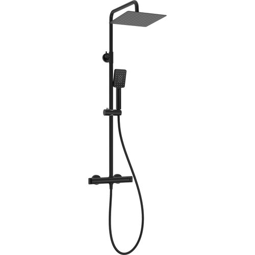 Duschsystem, mit Duscharmatur, thermostatisch Nero