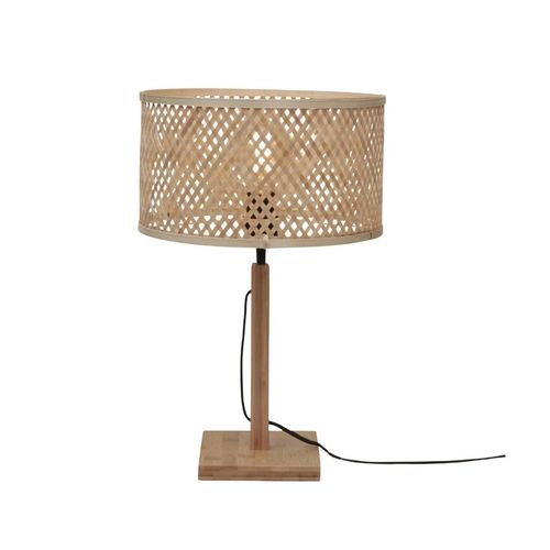 GOOD&MOJO - Tischleuchte Java - Bambus - Ø32x38cm Tischlampe - Nachttischlampe, Wohnzimmer, Schlafzimmer