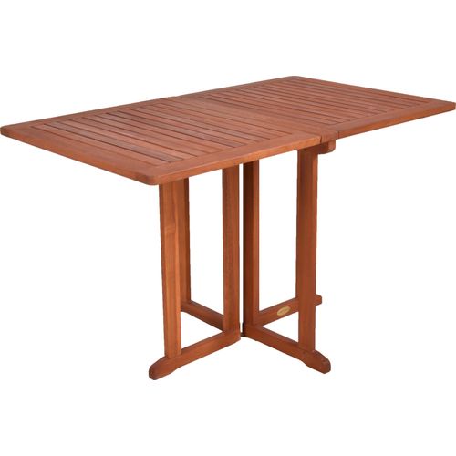 Eukalyptus Balkontisch klappbar - eckig / 120cm - Holz Garten Terrasse Balkon Tisch