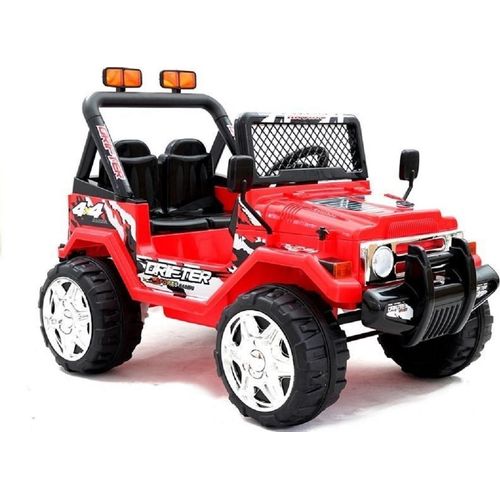 Kinder Elektroauto JEEP Raptor zwei Motoren+LED+Audio+FB rot