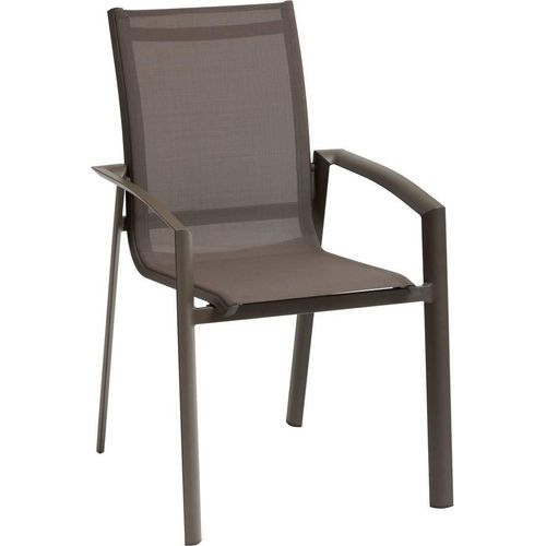 Stapelbarer Gartensessel Axant Wengé & Praline - Hespéride