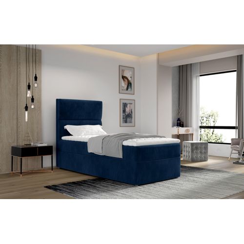 Arco Polsterbett 90x200 cm; Dunkelblau (Velour)