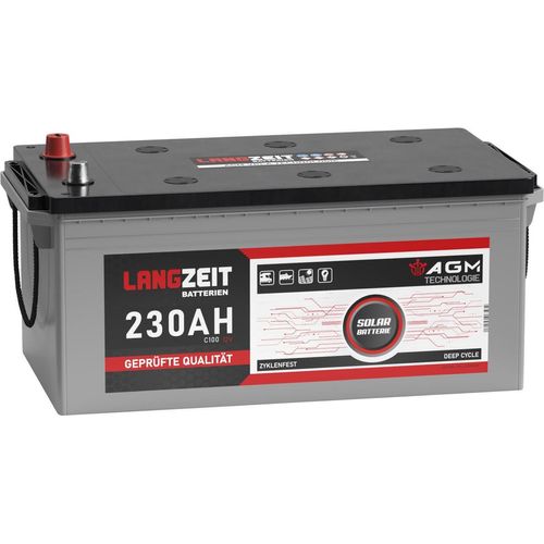 Langzeit AGM Batterie 230AH 12V Solarbatterie Akku Wohnmobil Batterie Bootsbatterie