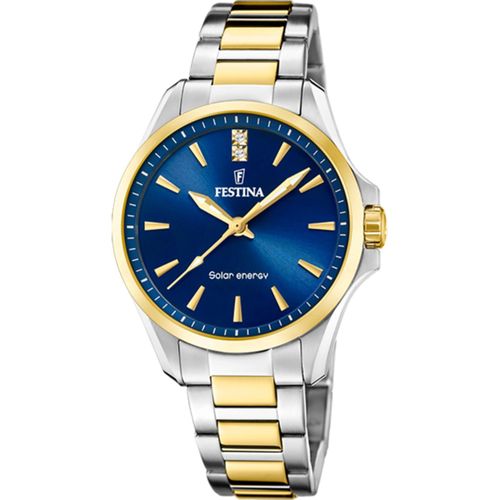 Festina F20655/4 Solar Uhr Damenuhr Edelstahl bicolor