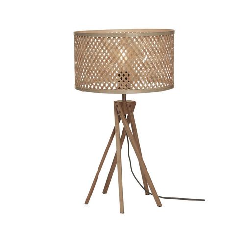 GOOD&MOJO - Tischleuchte Java - Bambus - Ø32x56cm Tischlampe - Nachttischlampe, Wohnzimmer, Schlafzimmer