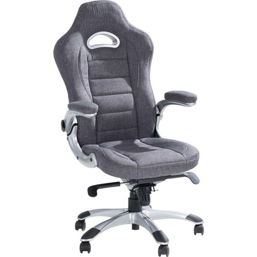 Bürostuhl - Grau - Webstoff - verstellbare Armlehnen