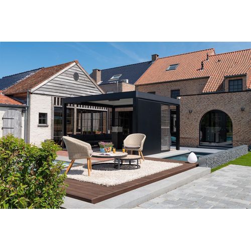 Terassenabdeckung - 5,50 x 2,60 m | für Joy Keramikpools ohne Isolierung ohne Motorisierung