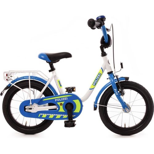 Polizei Kinderfahrrad 14 Zoll Fahrrad mit Rücktrittbremse ab 3 Jahre