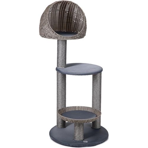 Karlie Rixy Outdoor Kratzbaum Spielbaum Katzenkratzbaum grau 56 x 56 x 129,5 cm