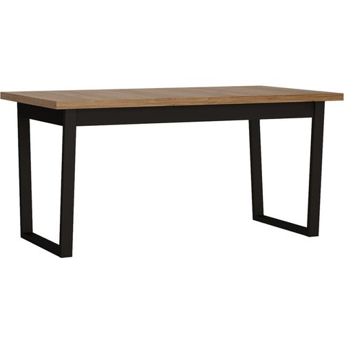 Esstisch ausziehbar 160-240 cm BRISTOL-129 in Catania Eiche Nb. mit schwarz, B/H/T ca. 160-240/78/90 cm
