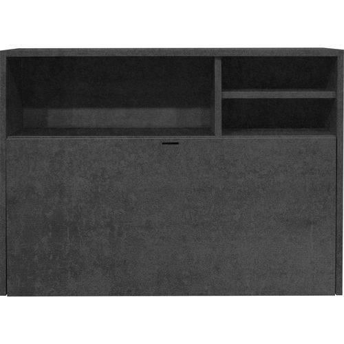 Hängeschrank Sekretär Wandschreibtisch Home Office flexibel graphitfarben