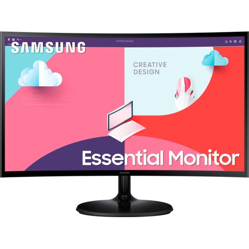 Monitor Essential S36C, Schwarz, 24 Zoll, Full-HD, Curved, VA, 75 Hz, 4 ms