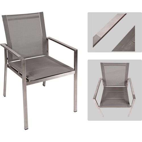 Stapelstuhl SIENNA 2er-Set Gartenstuhl Balkon Sitz