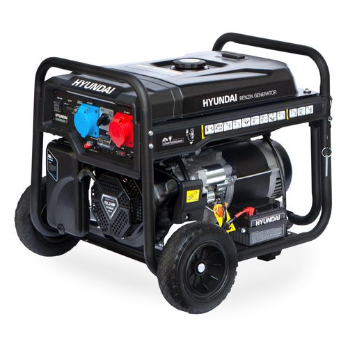 HYUNDAI Benzin Generator HY8500LEK-T (7.7 kW, Elektrostart, 1 x 230V + 1 x 400V, 16.3 PS)
