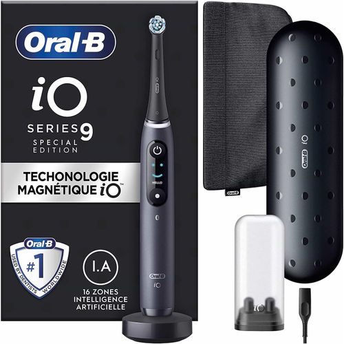 Oral-B iO 9 Elektrische Zahnbürste Sonderedition Schwarz Oral-B iO 9 (277,04) fortschrittlich effektiv rein; Zahnfleischschutz; Zwei-Wege-Reinigung.